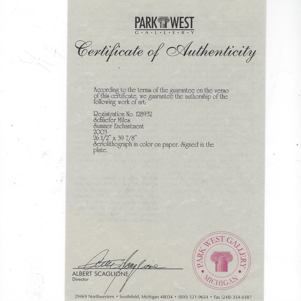 "Summer Enhancement"  by Shaefer/Miles Seriolithograph - Picture 6 of 7